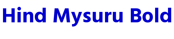 Hind Mysuru Bold font